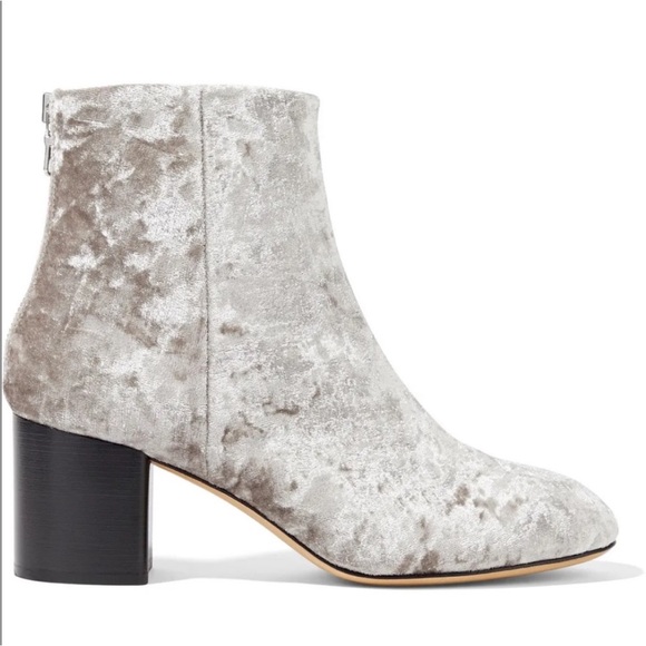 Rag & Bone Drea Ankle Boots Dove Velvet Size 6 $525 - Picture 2 of 7